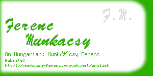 ferenc munkacsy business card